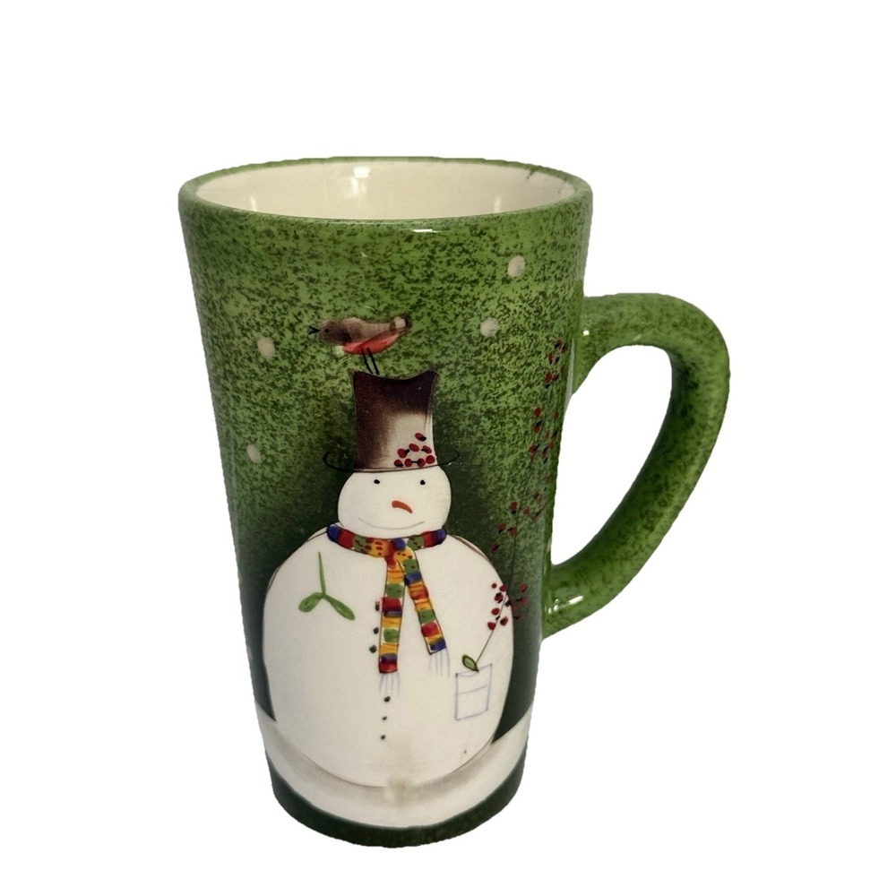 Sakura Table Snowman Mug, Christmas Coffee Mug